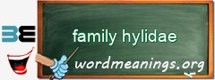 WordMeaning blackboard for family hylidae